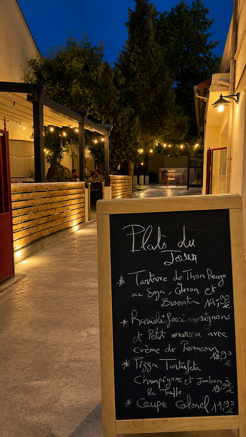 Entrée de la terrasse