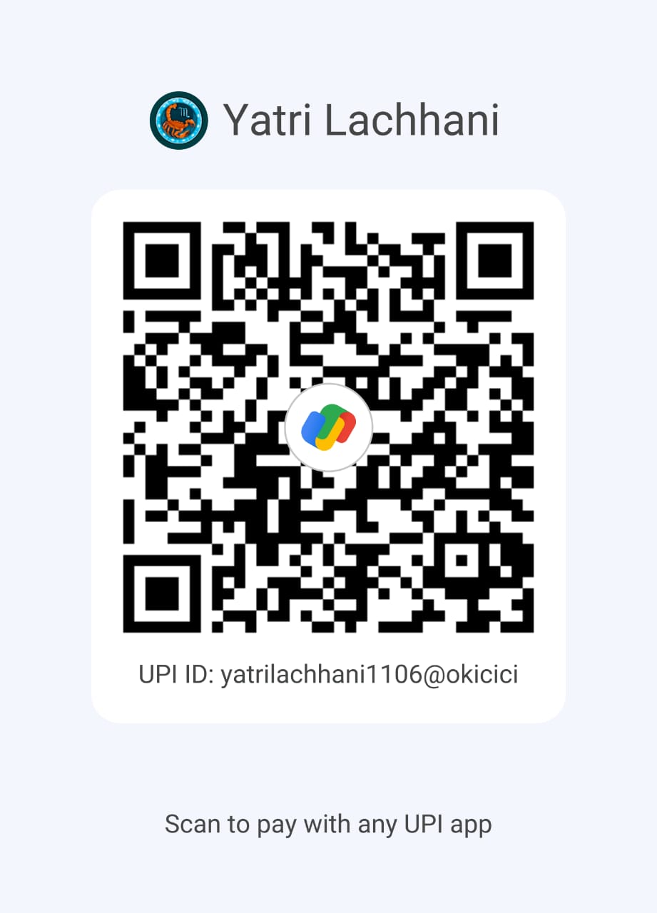 Google Pay UPI QR code for Yatri Lachhanee
