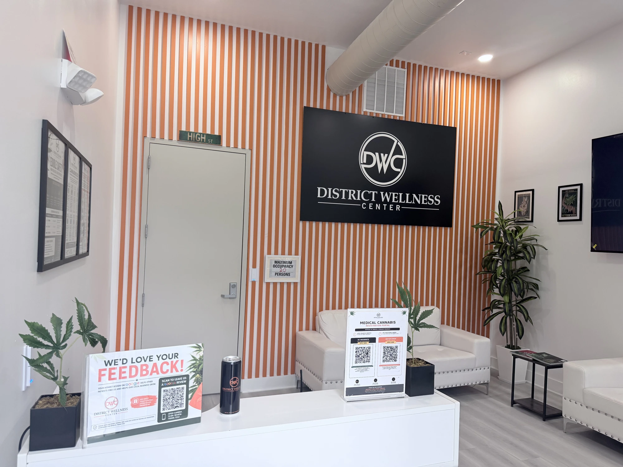 Inside District Wellness Center — DWC lobby at 4915 Georgia Ave NW, Washington DC