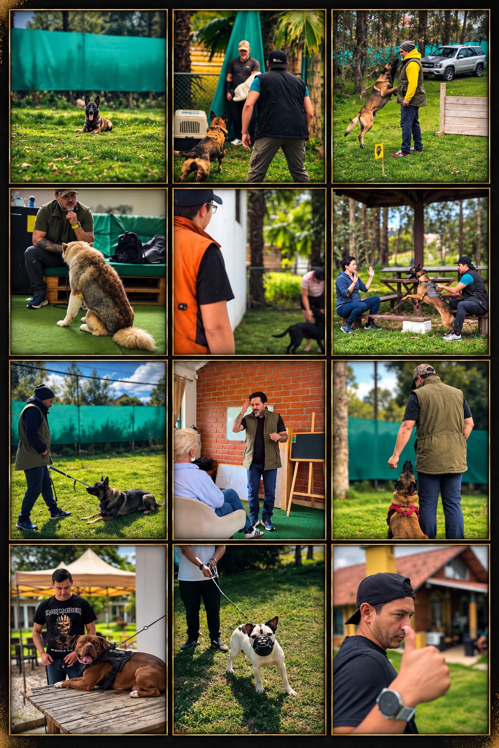 Alpha K9 en acción — collage editorial