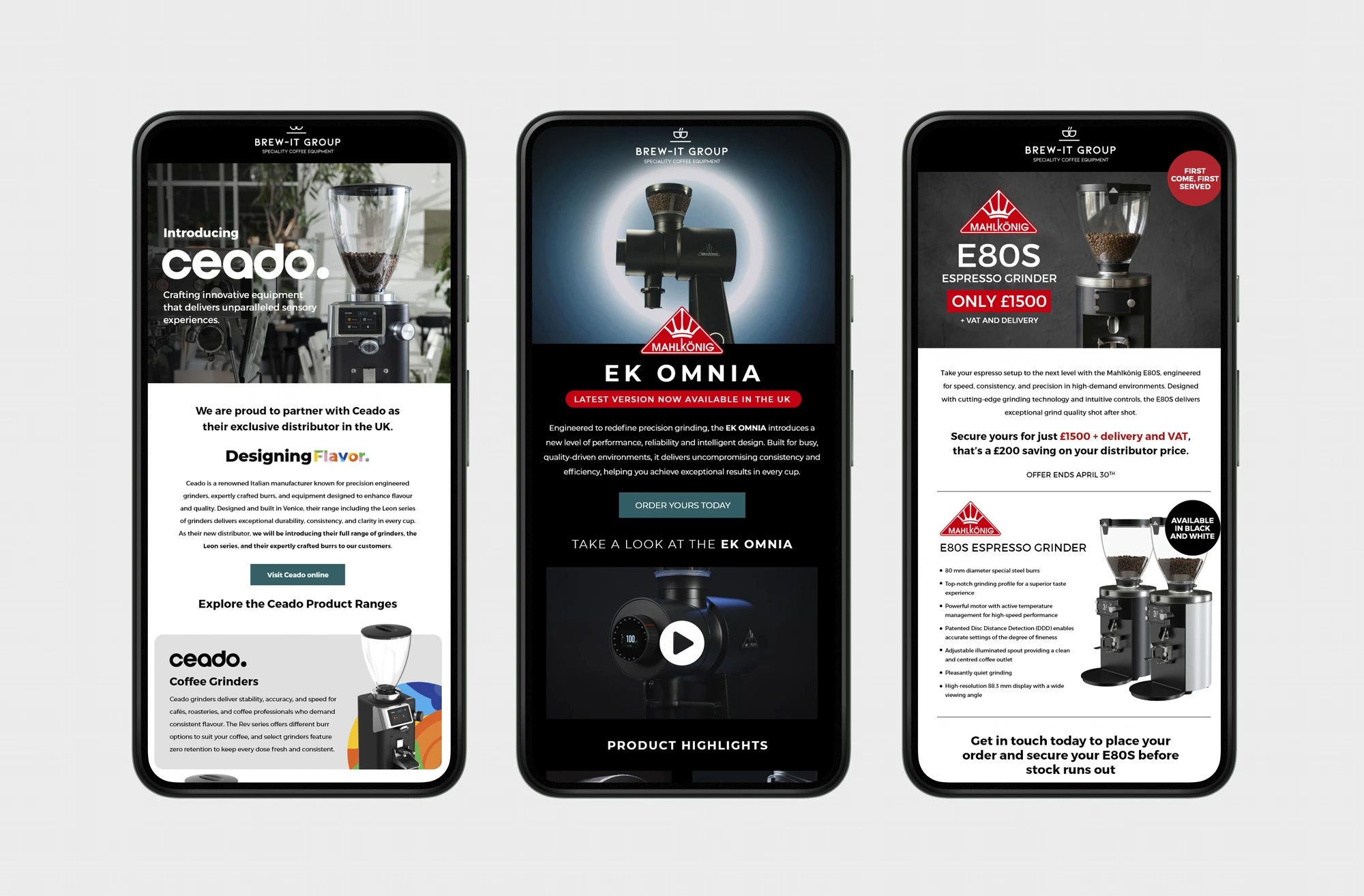 Bringing Speciality Coffee Equipment to Life for Brew-It Group, Design 3 by Yellow, marketing agency Liverpool