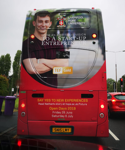 Liverpool Hope Bus — Out-of-Home Advertising by Yellow, marketing agency Liverpool