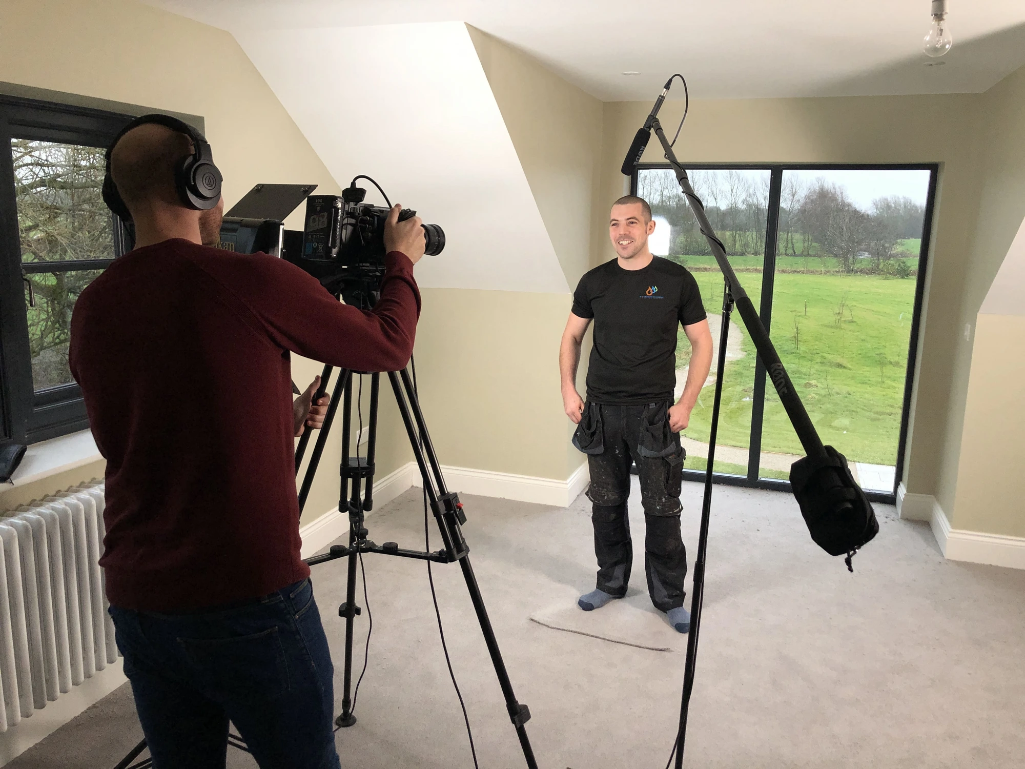 On-location interview at a new-build home for a Yellow client