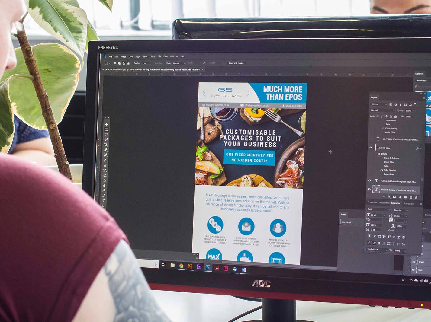 Designing a client email campaign at marketing agency Liverpool