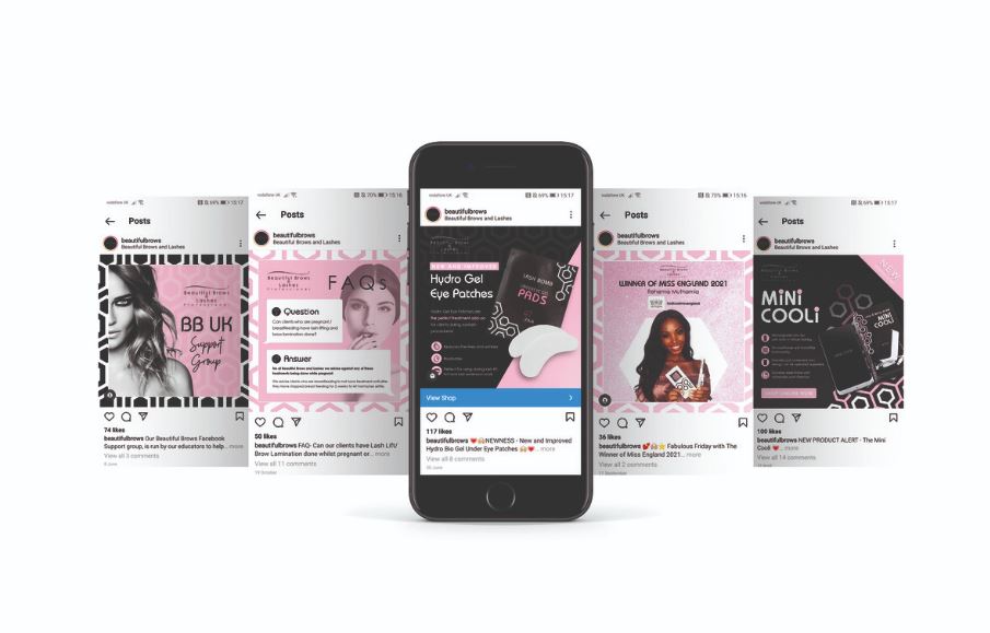 Beautiful Brows Social — Social Media Design by Yellow, marketing agency Liverpool