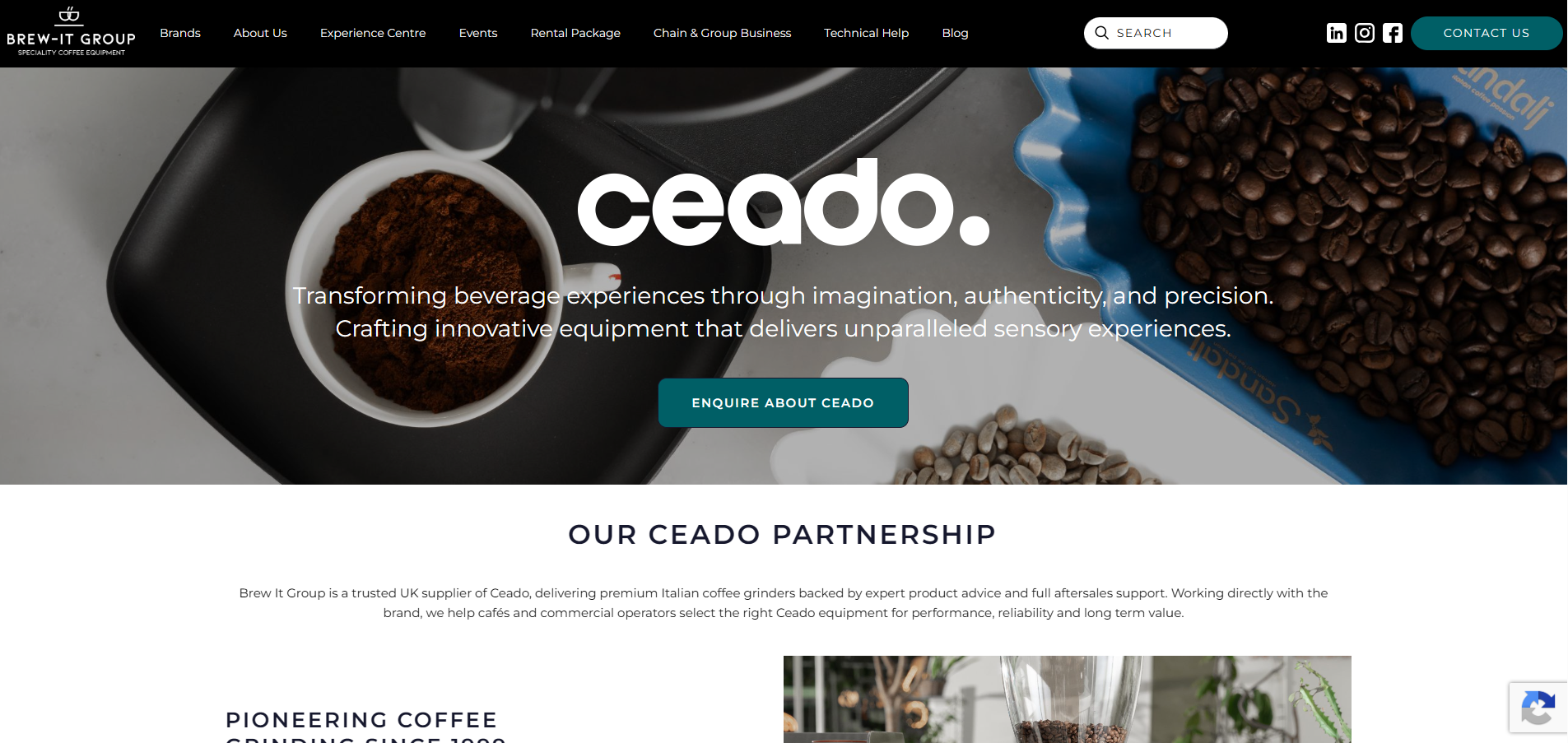 Bringing Speciality Coffee Equipment to Life for Brew-It Group, Website Design 1 by Yellow, marketing agency Liverpool