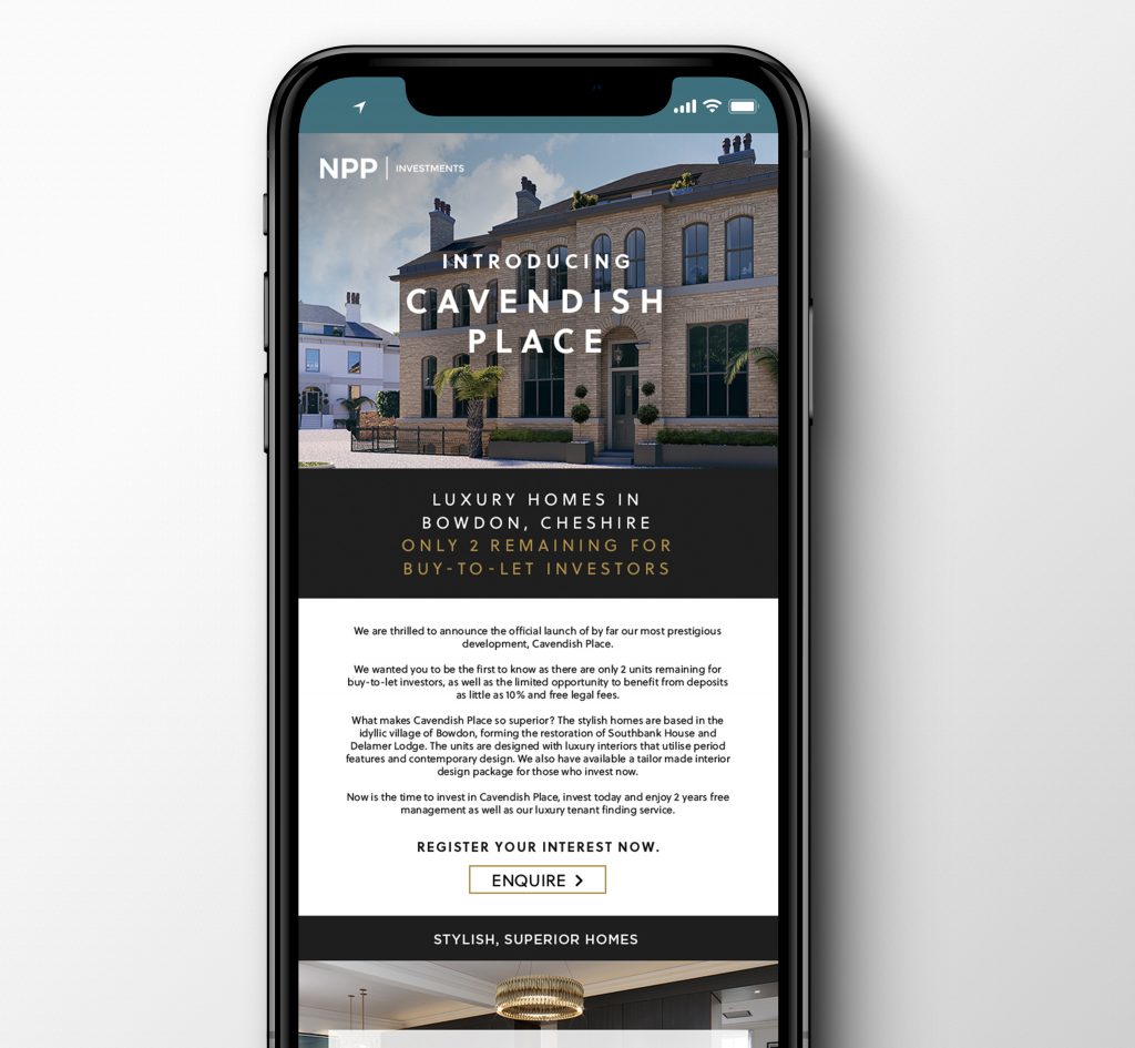 NPP Cavendish Place — Email Marketing by Yellow, marketing agency Liverpool