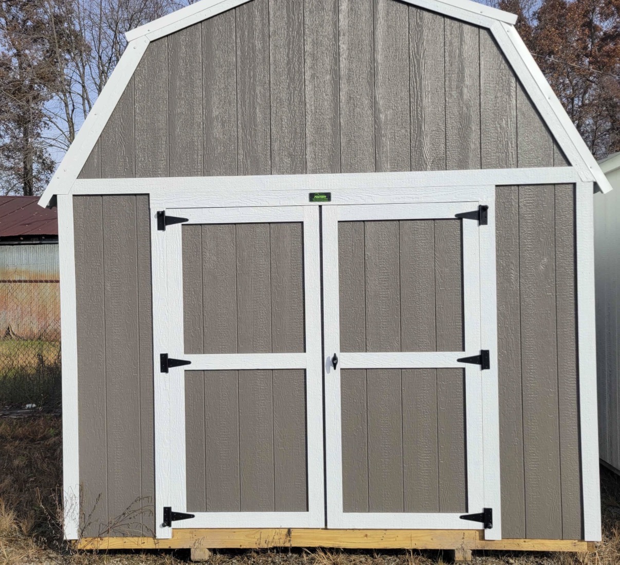 10x16 Double Loft Barn Shed — Driftwood