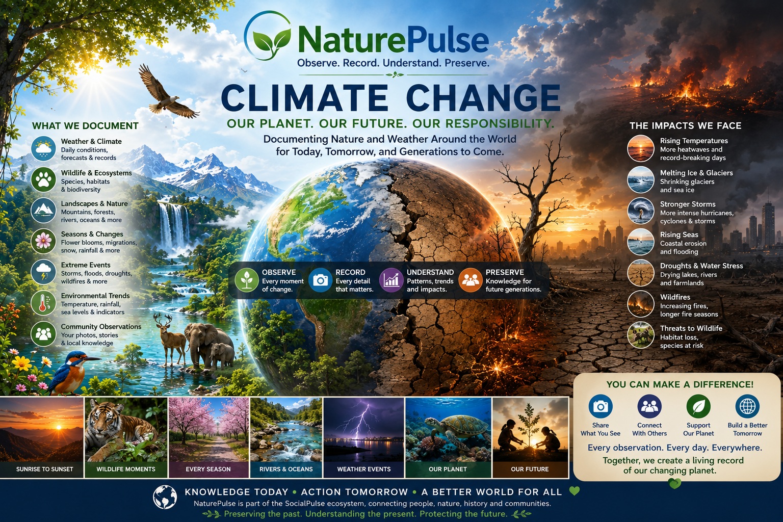 Climate Change — Our Planet. Our Future. Our Responsibility.