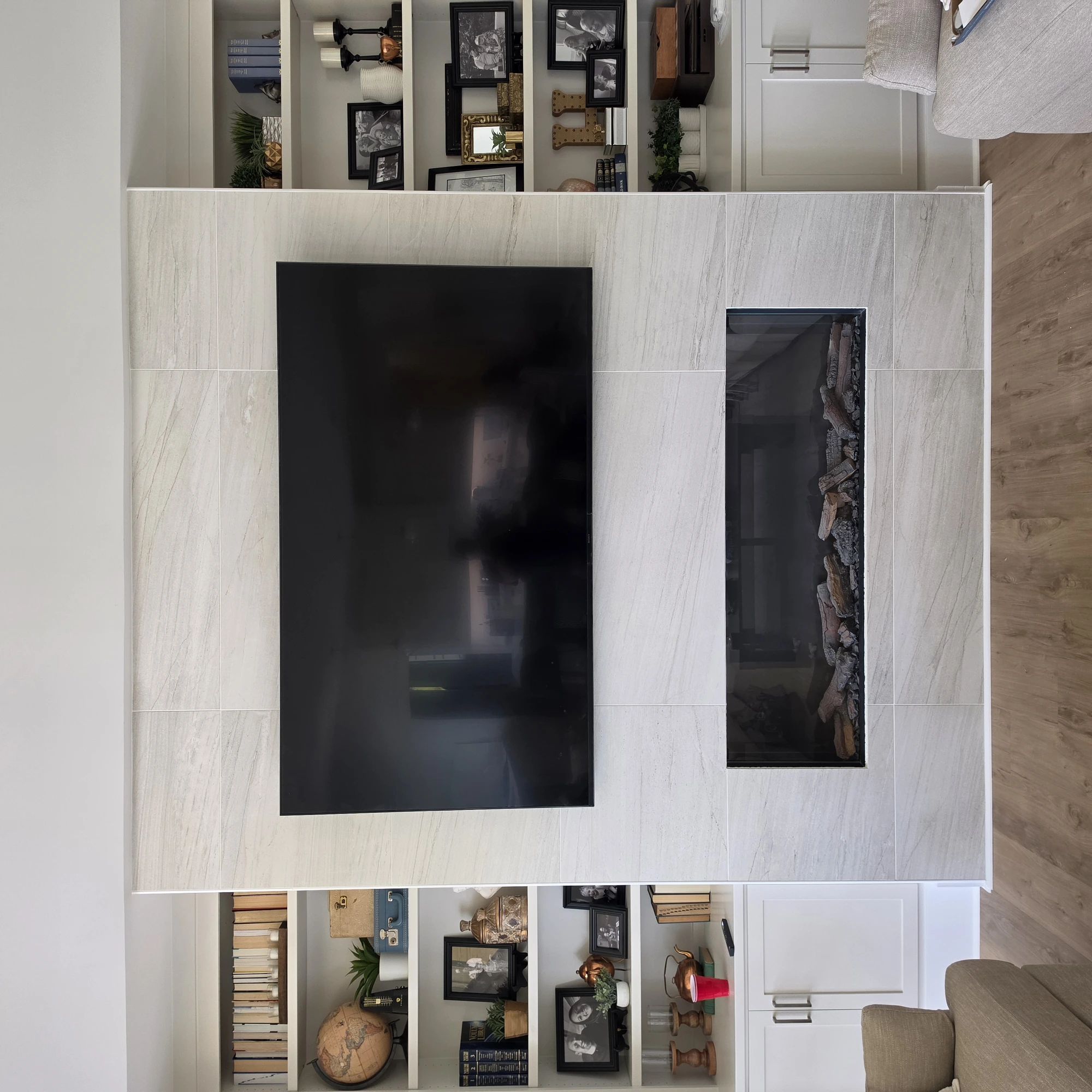 Fireplace Feature Wall TV Mount after professional installation in Rocky Mount, NC