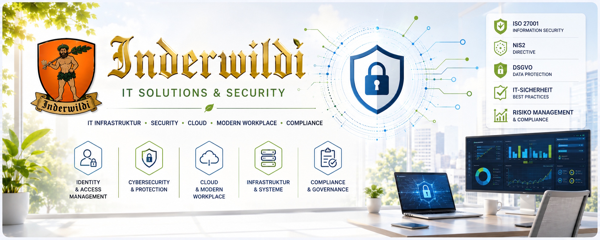 Inderwildi IT Solutions & Security – IT-Infrastruktur, Cybersecurity, Cloud, Modern Workplace und Compliance für Unternehmen in der Schweiz