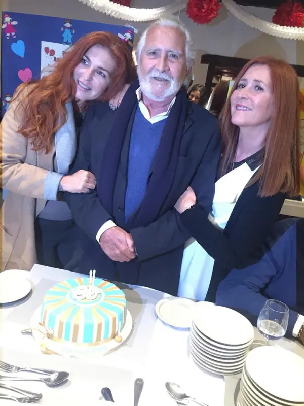 Comendador Rui Nepomuceno with his daughters, Maria João and Filipa