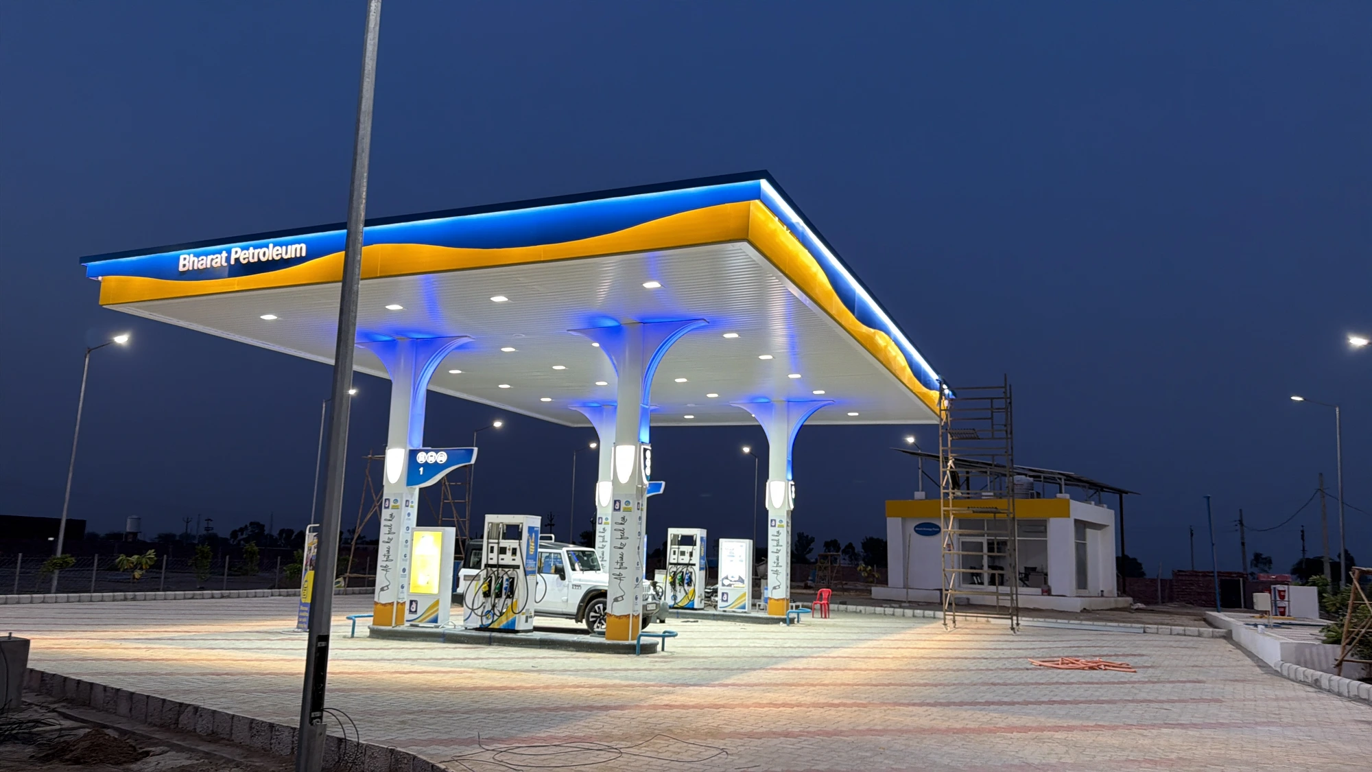 Bharti Energy Point outlet at night