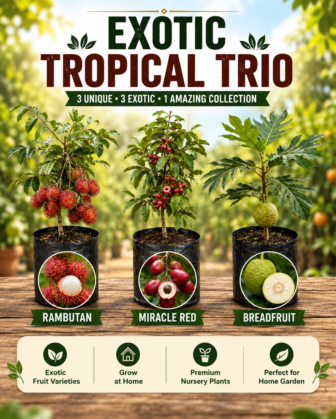 Exotic Tropical Trio