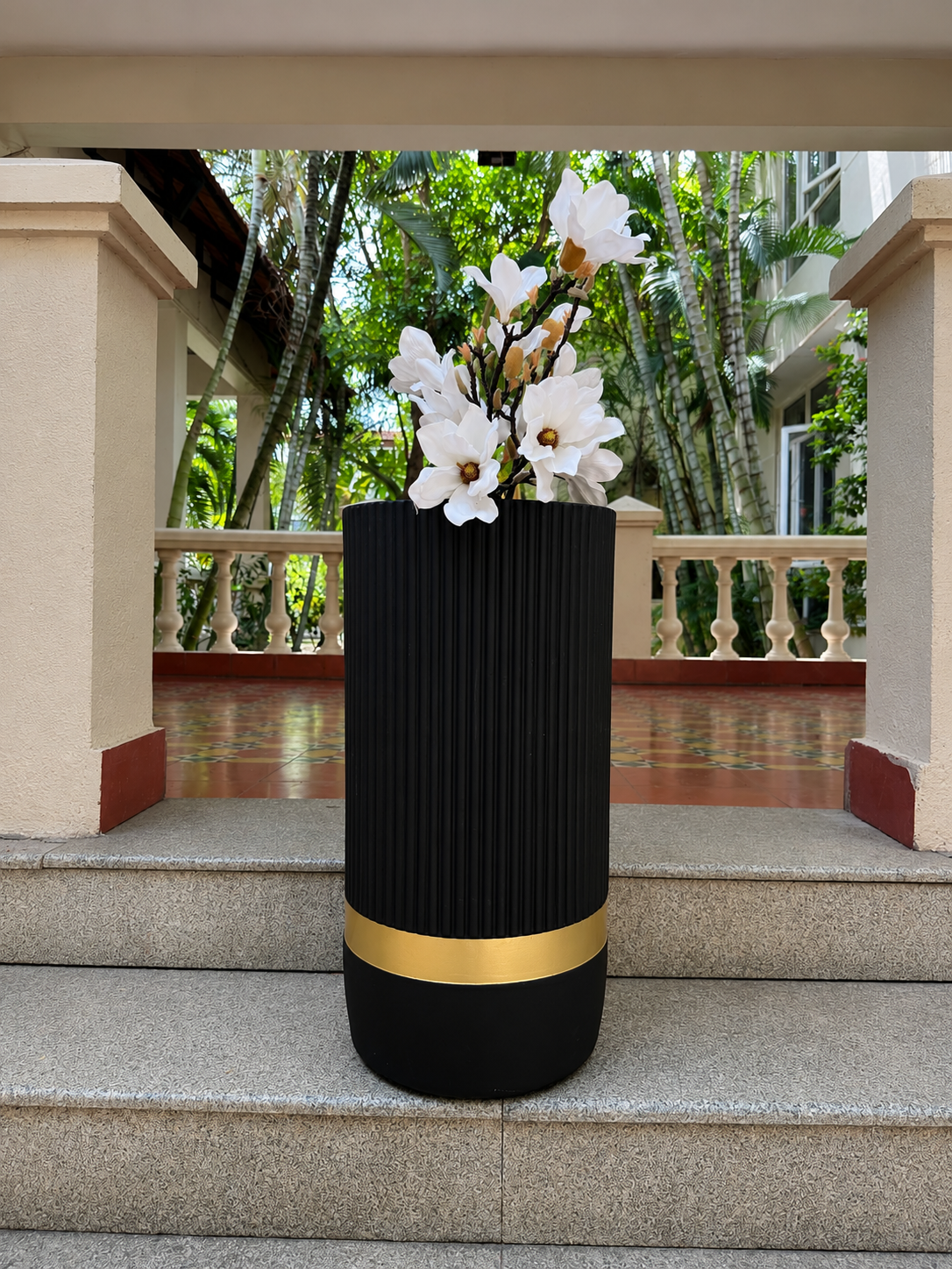 Tall Cylindrical Planter view 8