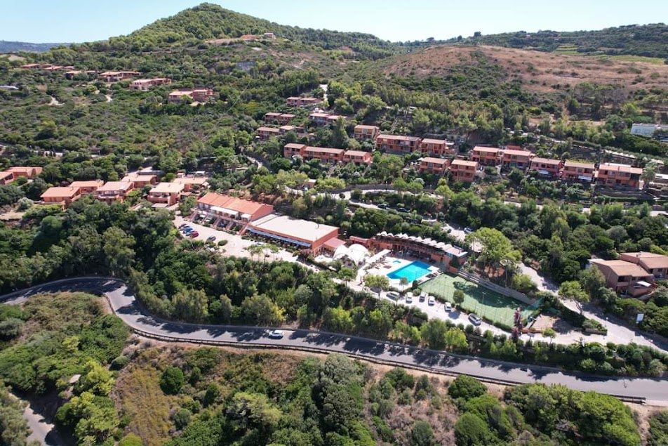 Villaggio Turas visto dal drone