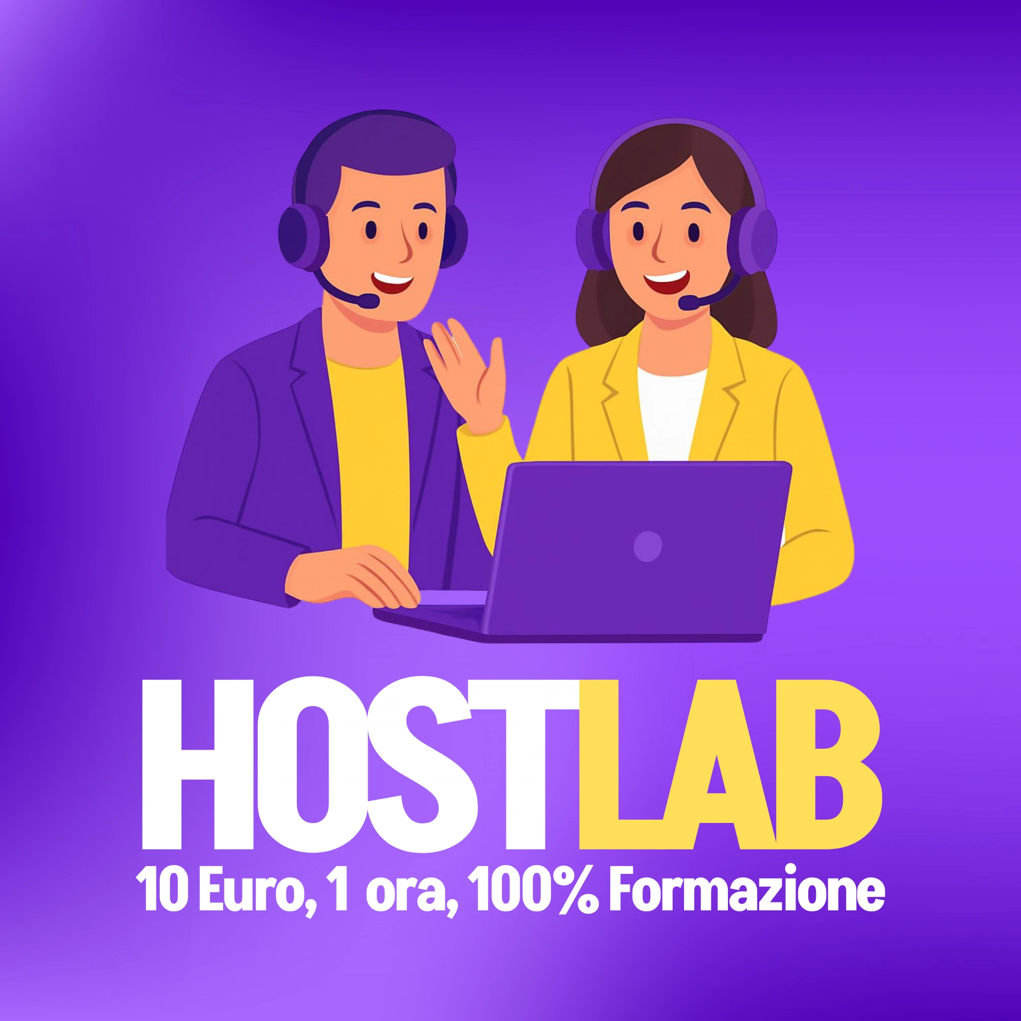 HostLab — 10€, 1 ora, 100% Formazione logo